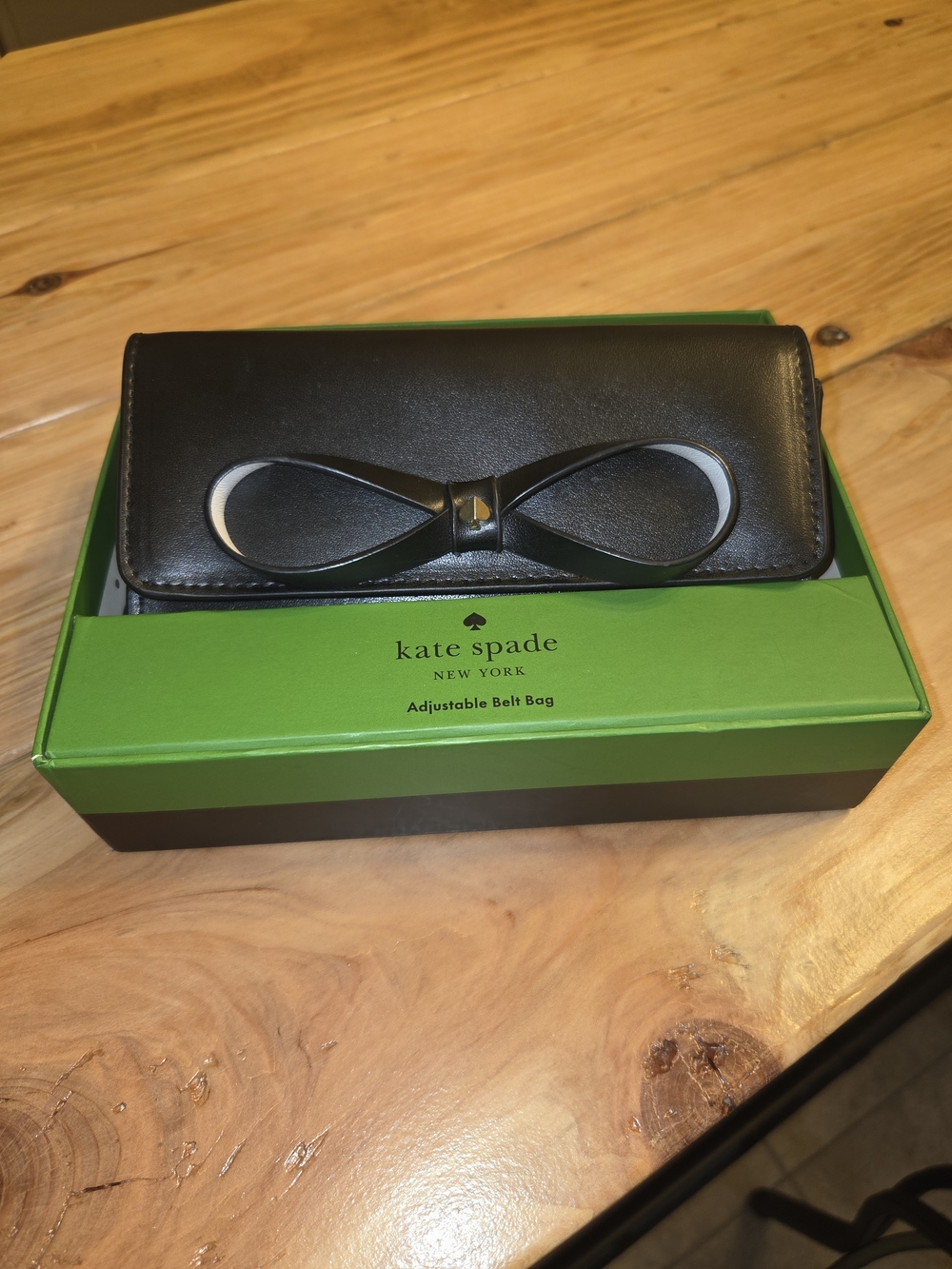 Kate Spade Black Leather Bow Belt Bag